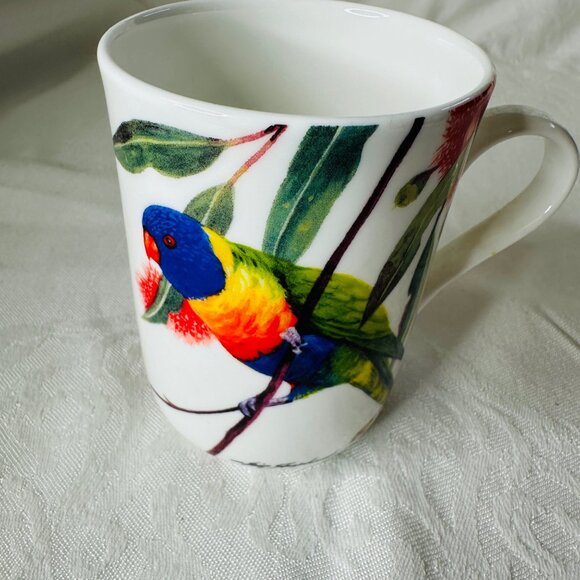 Eric Shepherd Coffee Mug Fine Bone China Rainbow Lorikeets Birds Australia - Picture 7 of 11